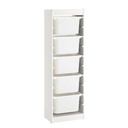 IKEA TROFAST Storage Combination with Boxes, White-White46X30X146 cm