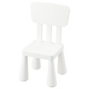 IKEA MAMMUT Children's Chair, In Outdoor, White