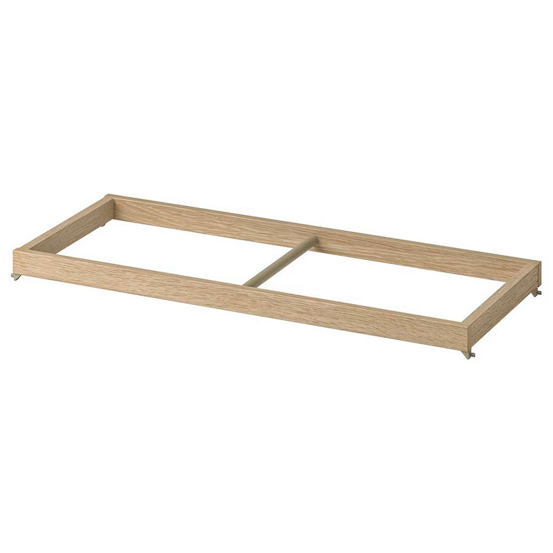 IKEA KOMPLEMENT Clothes Rail, White Stained Oak Effect 75X35 cm