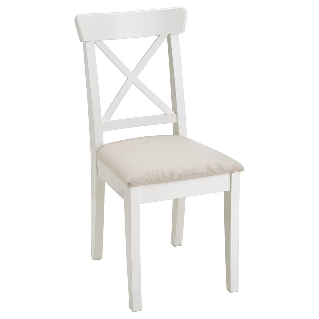 IKEA INGOLF Chair, White-Hallarp Beige