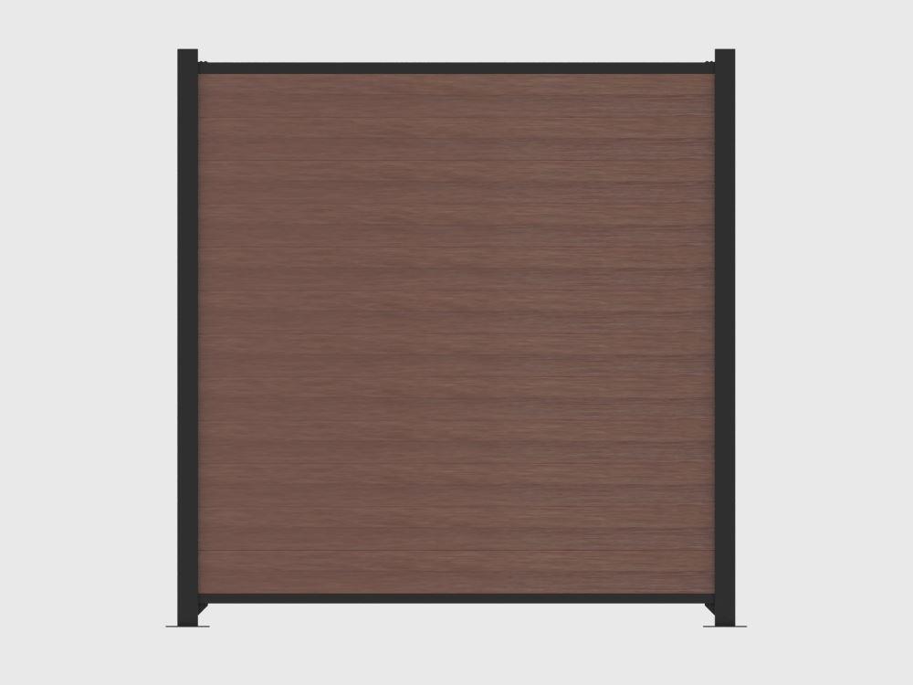 Wpc & Aluminum Diy Fence Door Brown