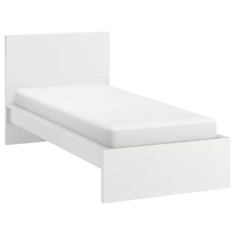 IKEA MALM Bed Frame, High, White, Luröy 90 X 200 cm