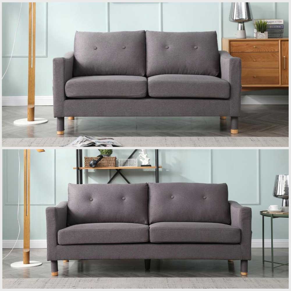 Zaire Dark Grey Sofa Set (3+2 Seater)