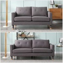Zaire Dark Grey Sofa Set (3+2 Seater)