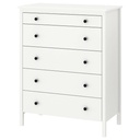 IKEA Koppang Chest of 5 Drawers White 90X114 cm