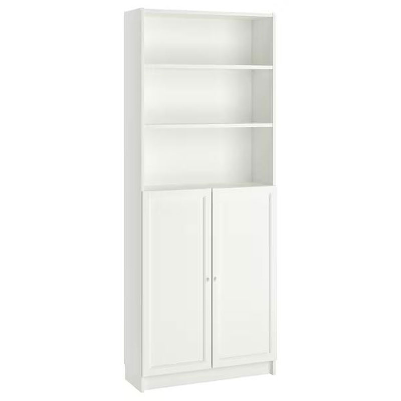 Ikea BILLY bookcase with doors, white, 80x30x202 cm