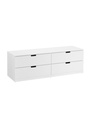 IKEA NORDLI Chest of 4 Drawers White 160X54 cm