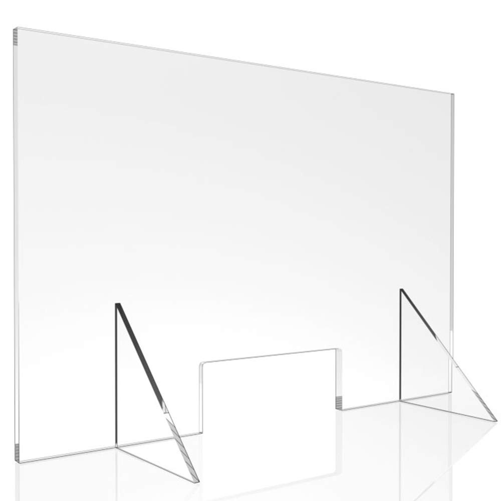 Sneeze Guard Clear Free Standing, Protective Counter Screens, Barrier Guard