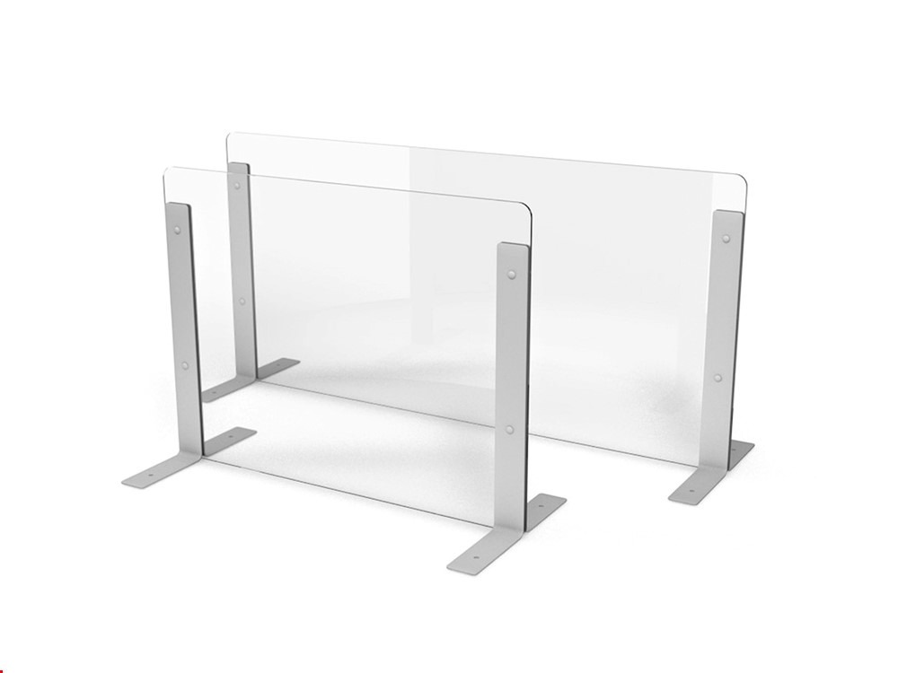 Sneeze Guard Clear Standing Barrier Screen 60 X 55 cm