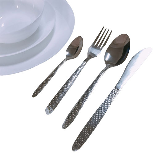 Hammered Sleek 6pcs Table Spoons