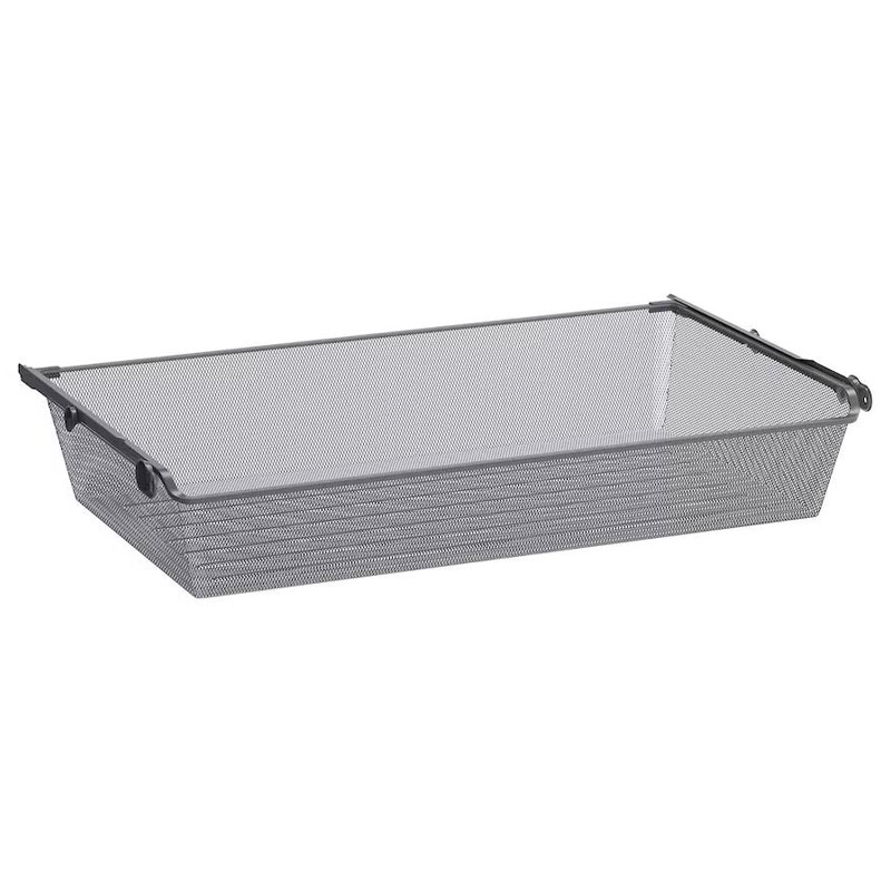 IKEA KOMPLEMENT mesh basket with pull-out rail dark grey 100x58 cm