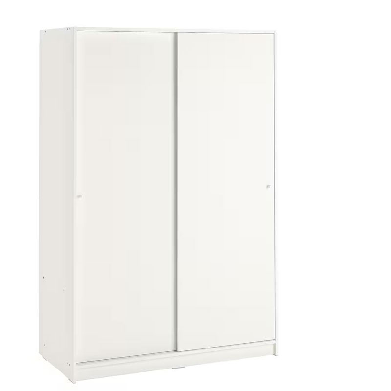 IKEA Kleppstad Wardrobe with Sliding Doors White 117X176 cm