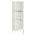 IKEA BAGGEBO Cabinet with Glass Doors Metal White 34X30X116 cm