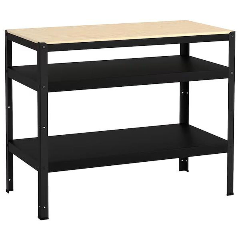 IKEA Bror Work Bench Black Pine Plywood 110X55 cm