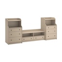 IKEA HAUGA TV-Storage Combination Beige 277X46X116 cm