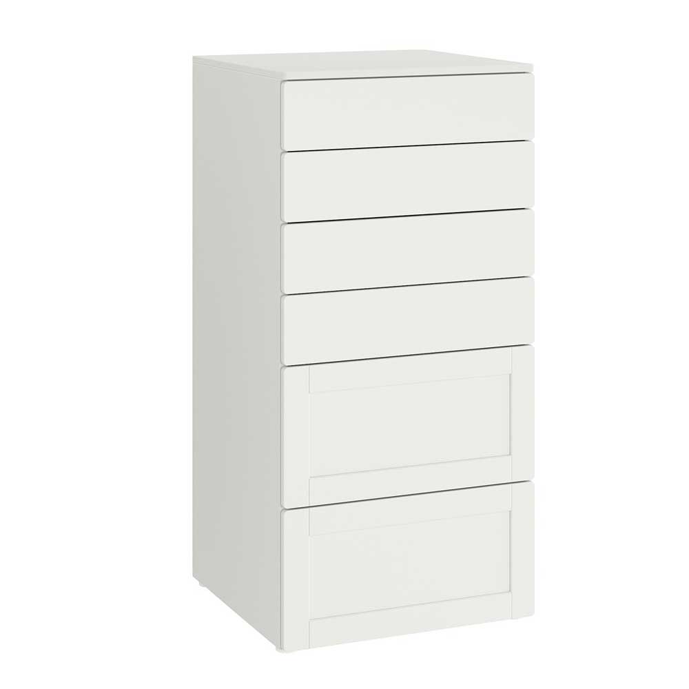 IKEA SMÅSTAD-PLATSA Chest of 6 Drawers White with Frame 60X55X123 cm