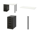 IKEA LAGKAPTEN - ALEX Desk White-Black-Brown 120X60 cm