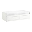 IKEA BRIMNES day-bed w 2 drawers-2 mattresses white-Afjall firm 80x200 cm