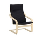 POANG armchair birch veneer-Knisa black