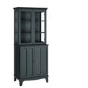 IKEA LOMMARP cabinet with glass doors dark blue-green 86x199 cm