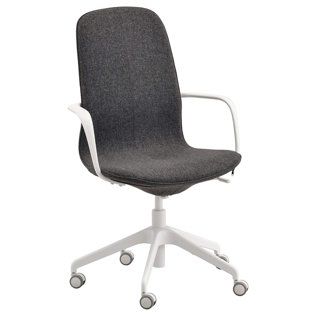 IKEA LANGFJALL conference chair with armrests Gunnared dark grey/white