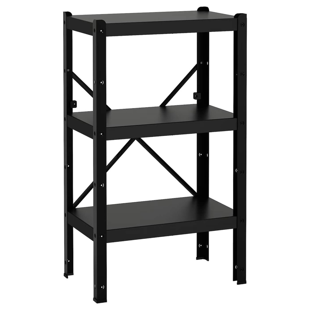 IKEA BROR 1 section/shelves black 65x40x110 cm