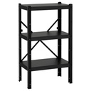 BROR 1 section/shelves black 65x40x110 cm