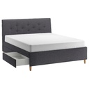 IKEA IDANAS upholstered storage bed Gunnared dark grey 180x200 cm