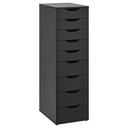 IKEA ALEX drawer unit with 9 drawers black-brown 36x116 cm