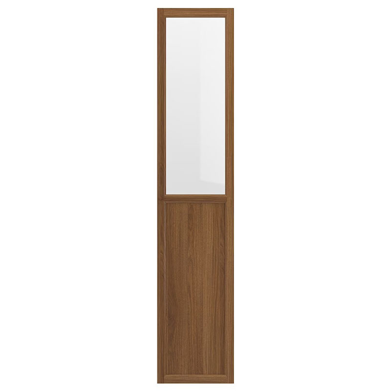 IKEA OXBERG Panel/Glass Door, Brown Walnut Effect, 40x192 cm