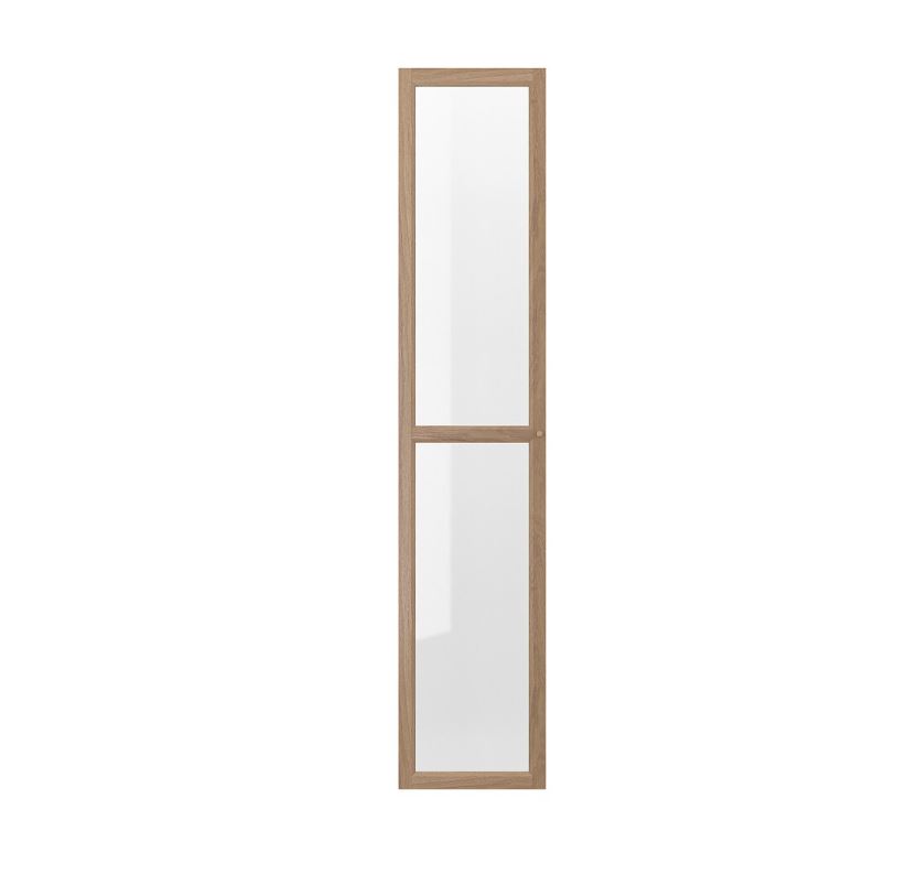 IKEA OXBERG glass door oak effect 40x192 cm