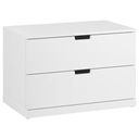 IKEA NORDLI chest of 2 drawers white 80x54 cm