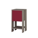 Ilgın Nightstand - Light Mocha - Burgundy