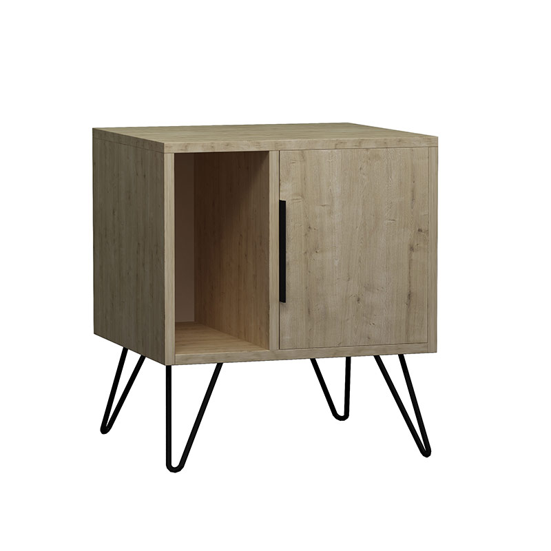 Konya Bedside Table - Oak - Oak