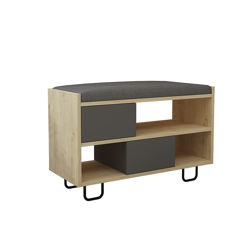 Alanya Bench - Oak - Anthracite