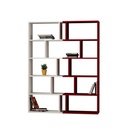 Karabuk Bookcase Set Of 2 - White - Burgundy