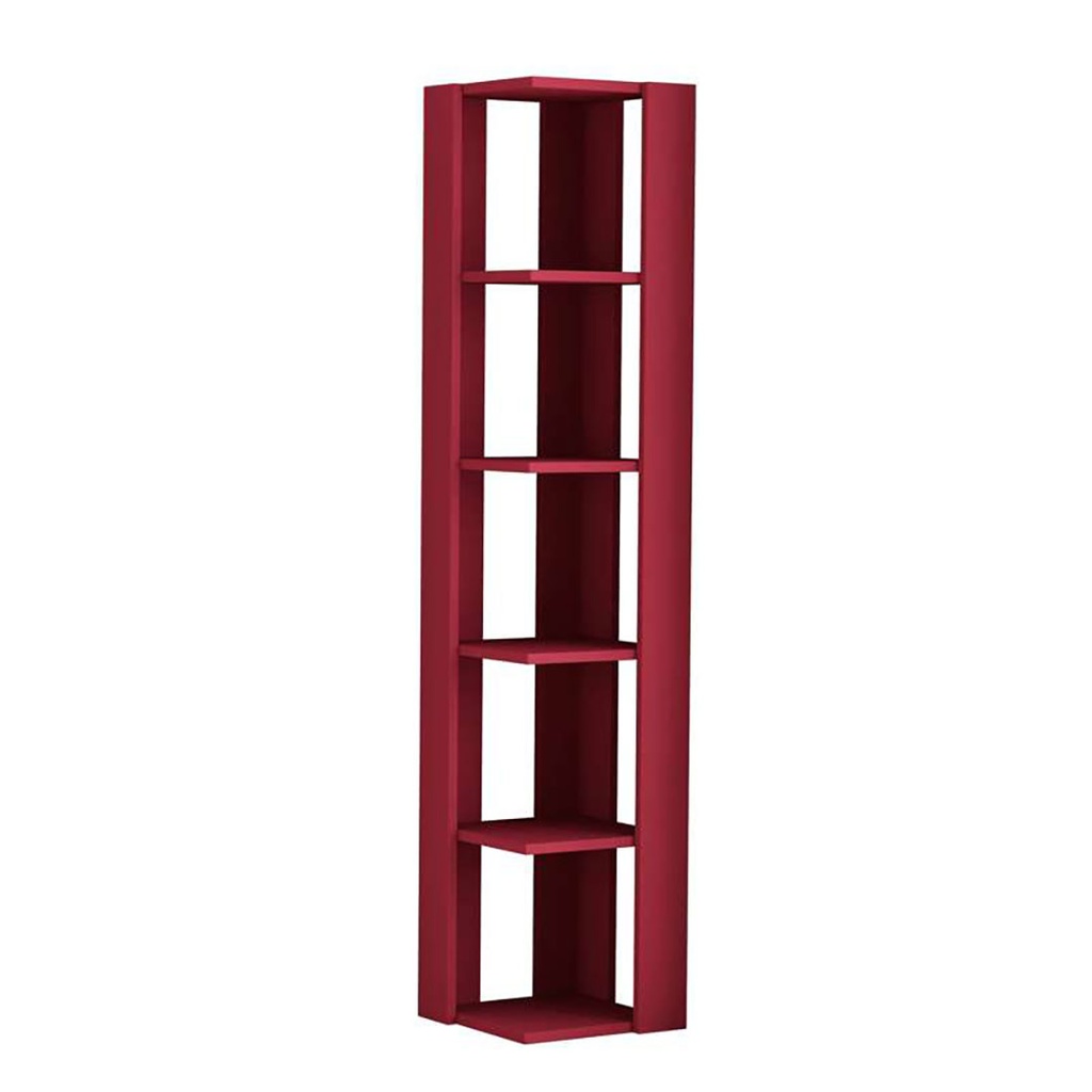 Sanlıurfa Corner Bookcase - Burgundy