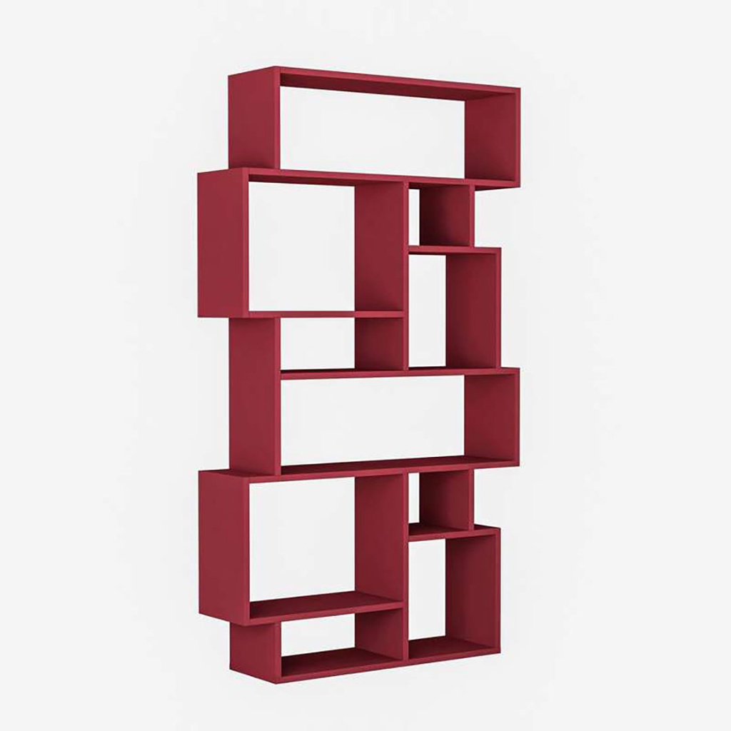 Malkara Bookcase - Burgundy