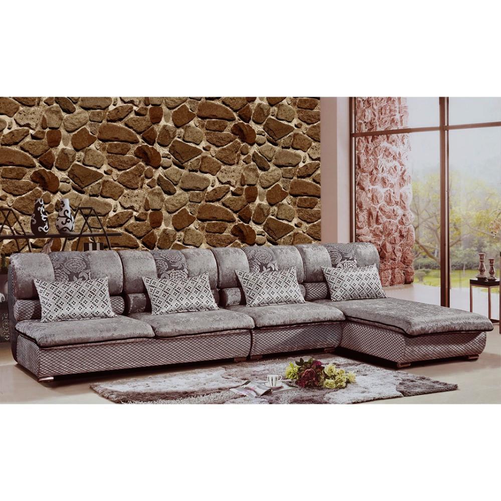 3D Small Rocks,Brown Effect Pattern Wallpaper