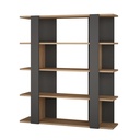 Ankara Bookcase - Anthracite - Oak