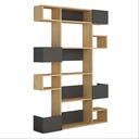 Orhangazi Bookcase - Oak - Anthracite