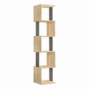 Manisa Bookcase - Oak - Anthracite