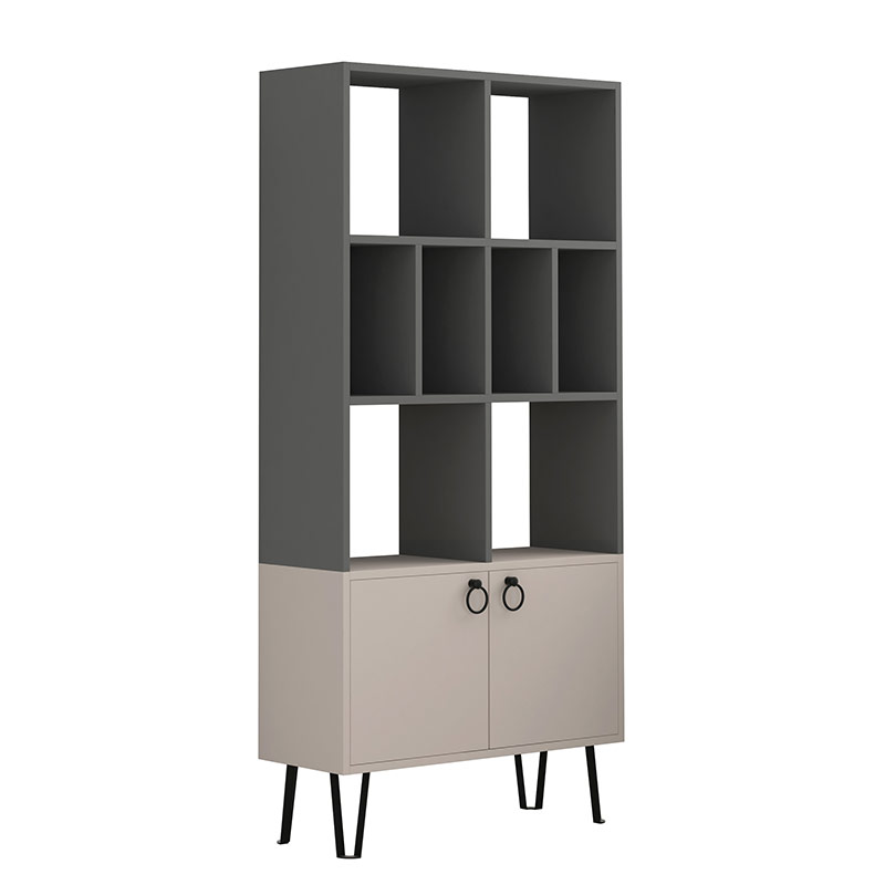 Payas Bookcase - Anthracite - Light Mocha