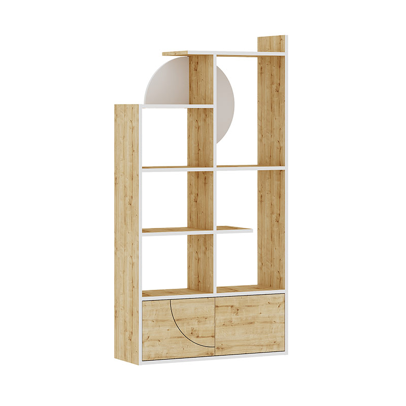 Kocaeli Bookcase - Oak - White