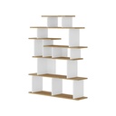 Pazarcık Bookcase - Oak - White