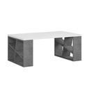 Istanbul Coffee Table - White - Retro Grey