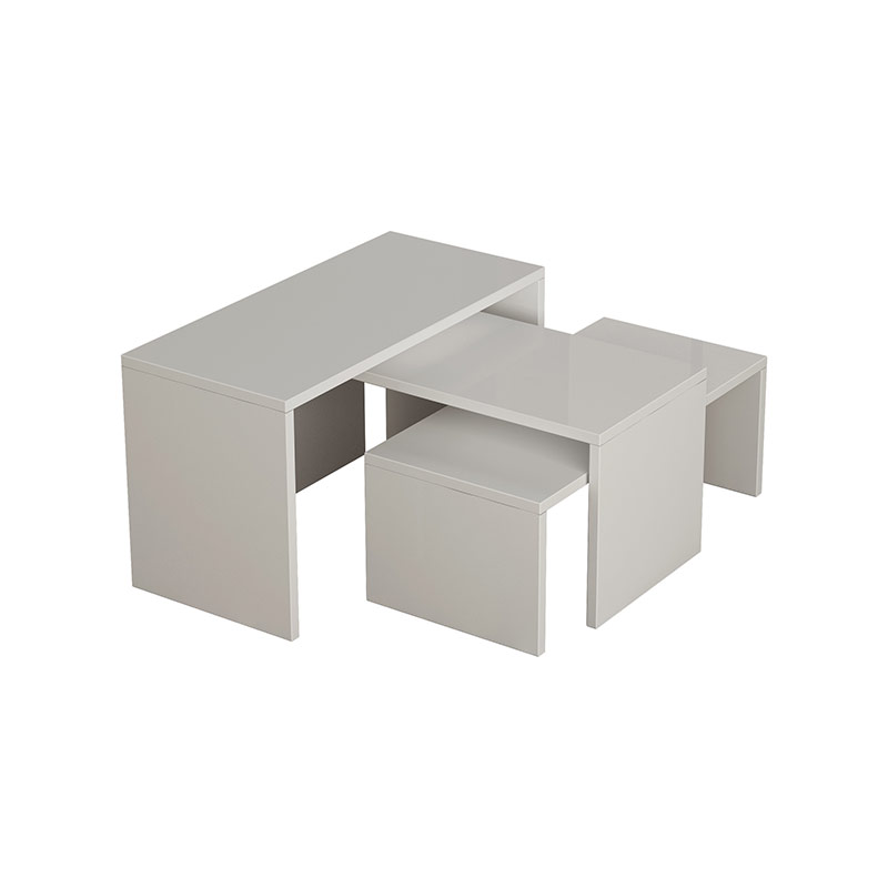 Kozlu Coffee Table - White - White - White