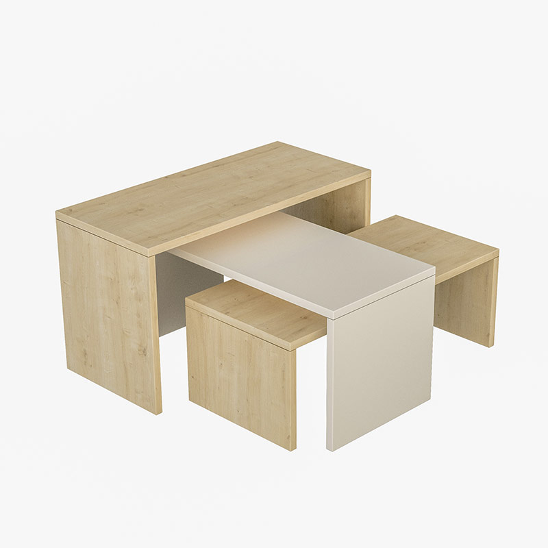 Kozlu Coffee Table - Oak - White - Oak