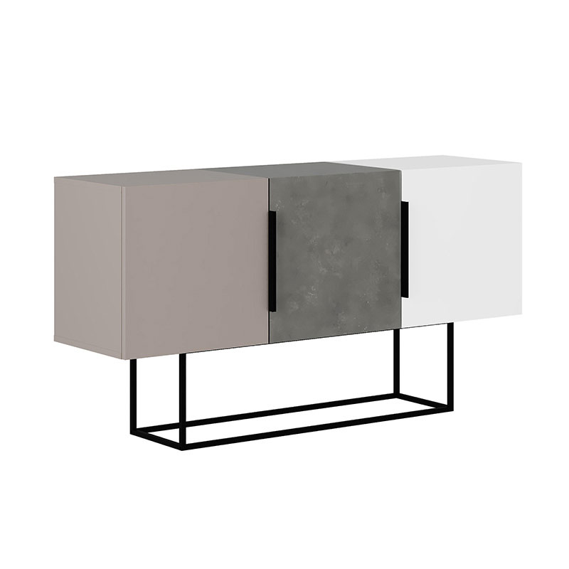 Mersin Console - Light Mocha - Retro Grey - White