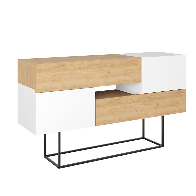 Erbaa Console - Oak - White